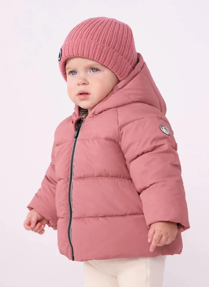 Petit Bateau - düz bebek kaz tüyü mont | pembe
