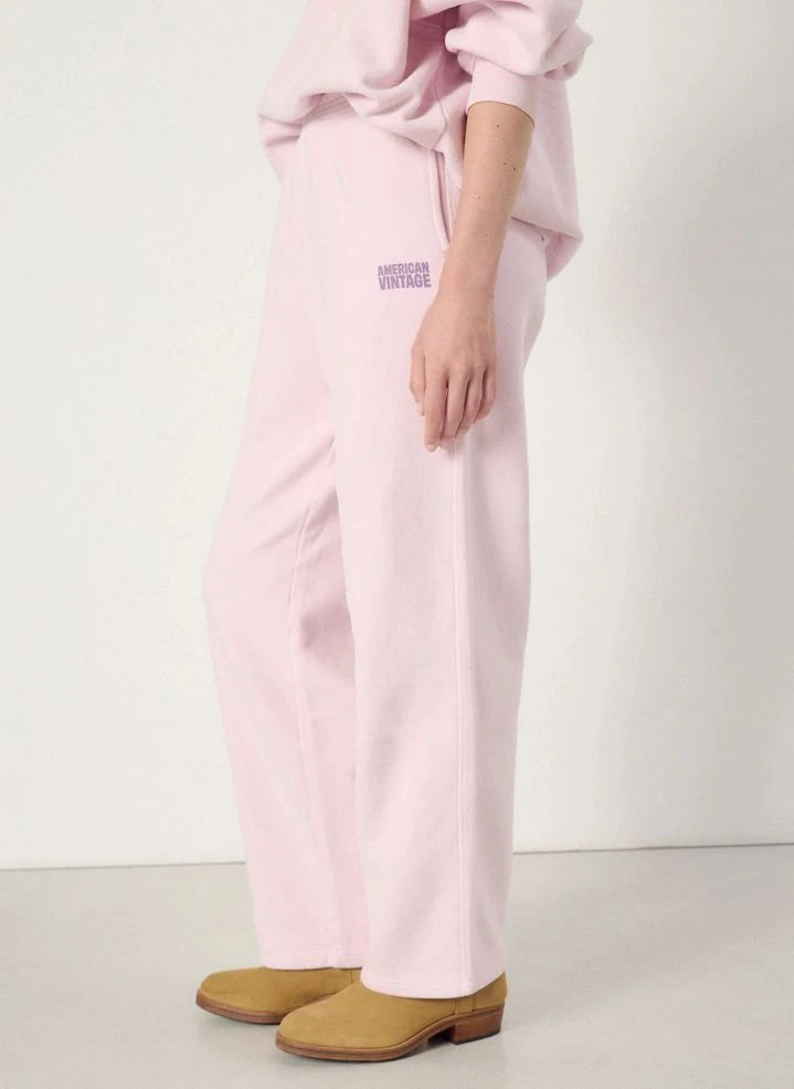 American Vintage - Plizzy Pamuklu Jogger Pantolon | Pudra Pembe