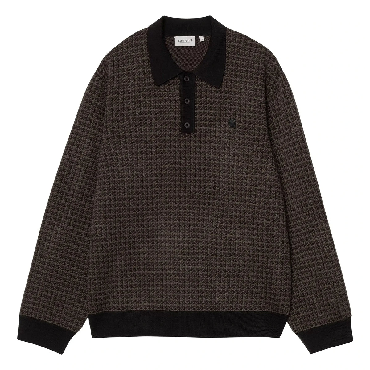 Carhartt WIP - लोइस लंबी आस्तीन वाली पोलो शर्ट | भूरा