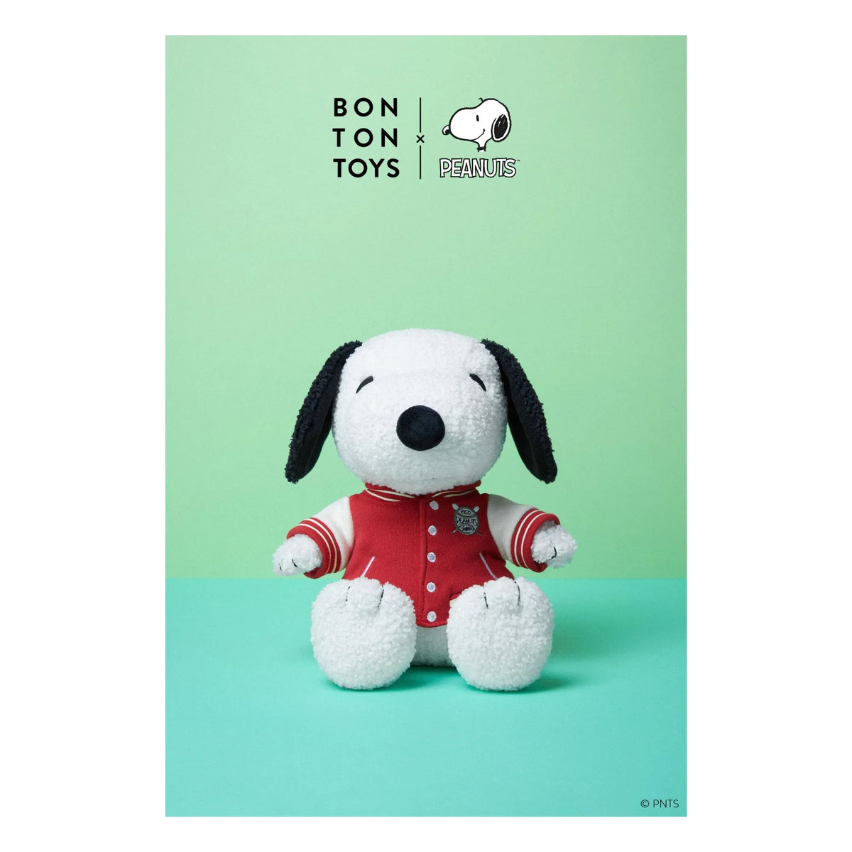Bon Ton Toys - SNOOPY - यूनिवर्सिटी बॉम्बर जैकेट वाला स्नूपी प्लश