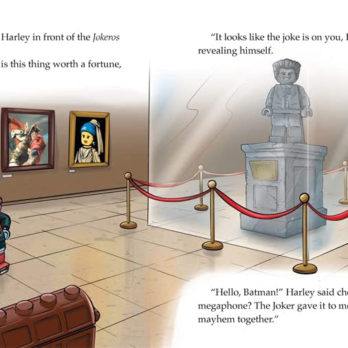 बस्टर पुस्तकें - LEGO® DC सुपर नायक™: बैटमैन बनाम हार्ले क्विन आकृति खिलौना सहित अंग्रेज़ी गतिविधि और कहानी पुस्तक