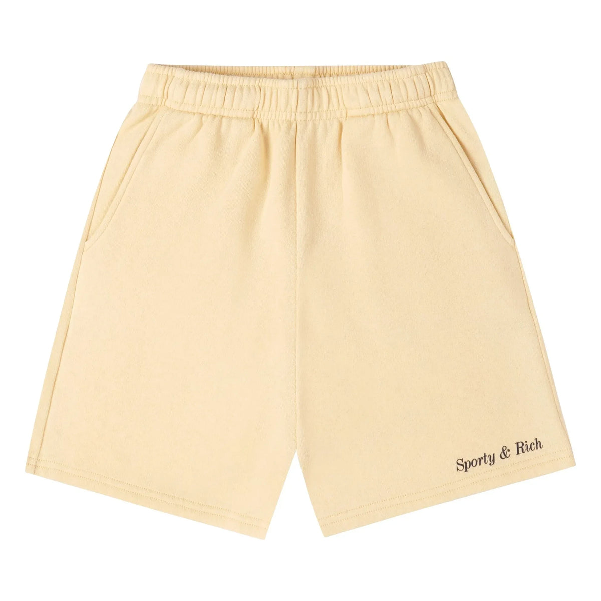 Sporty & Rich - Jogger Classic Logo Şort | Soluk sarı