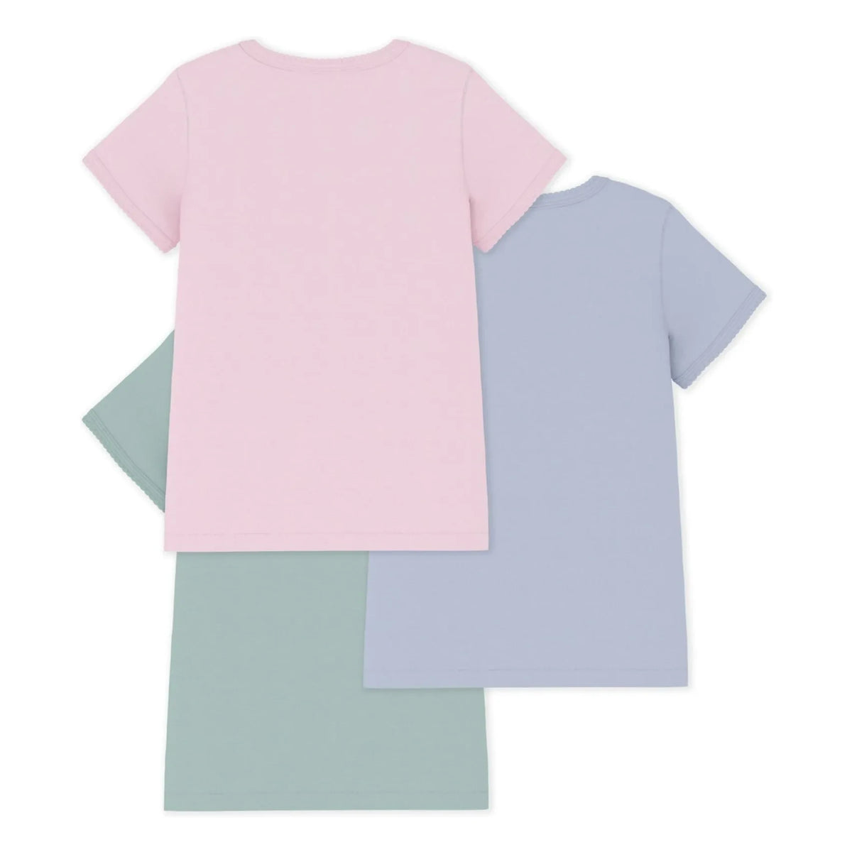 Petit Bateau - 3'lü Kokot Tişört Seti | Pembe