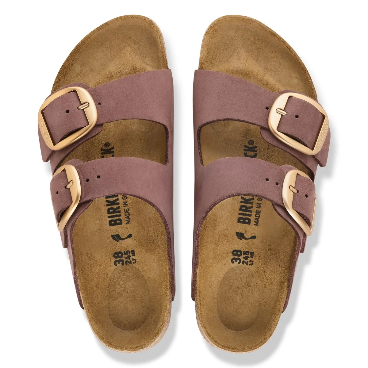 BIRKENSTOCK - एरिज़ोना बिग बकल नूबक सैंडल