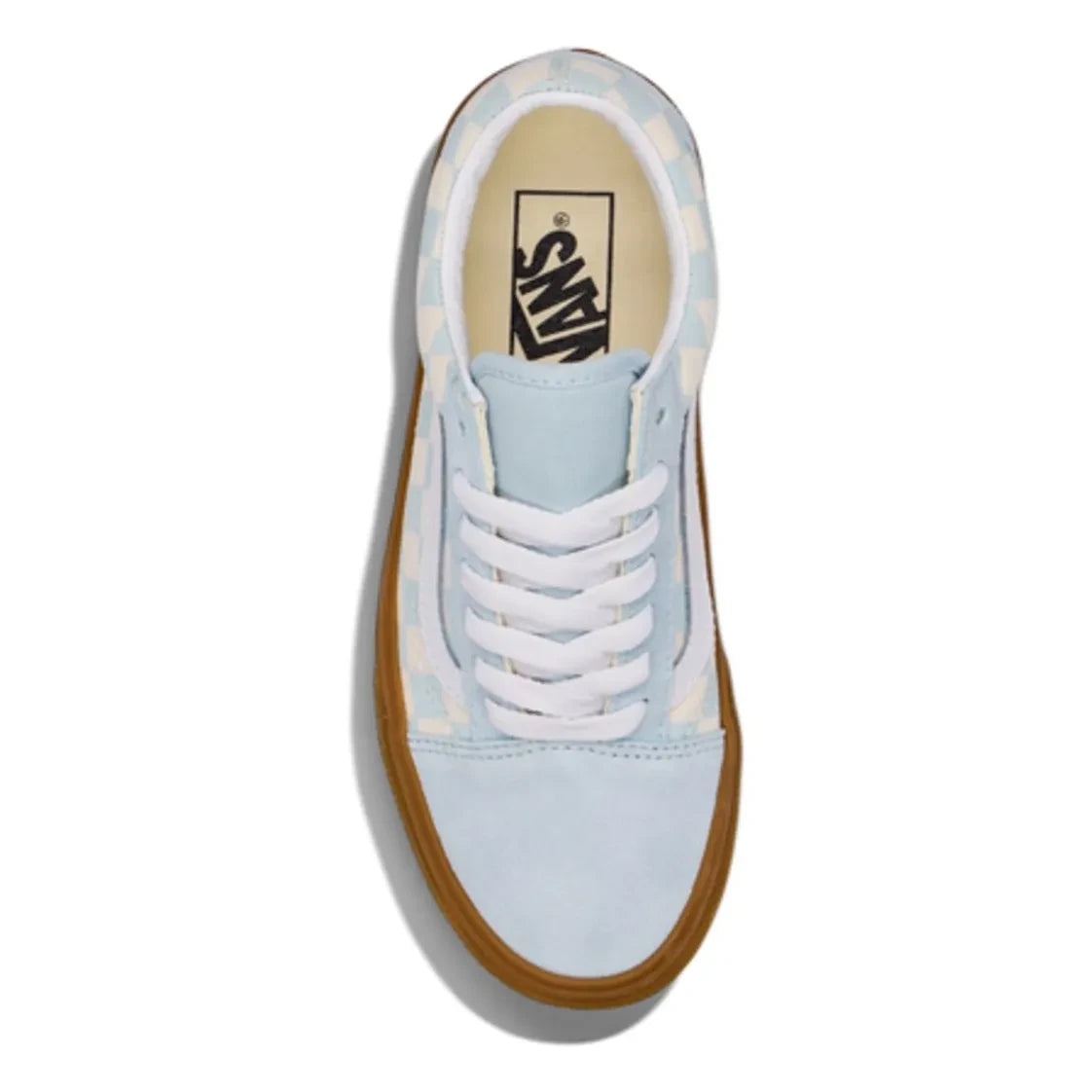 Vans - ओल्ड स्कूल गम चेक स्नीकर्स के फीते | हल्का नीला
