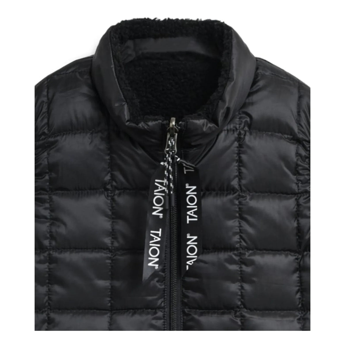 Taion - Down x Boa Dağ Reversible Kolsuz Ceket | Siyah