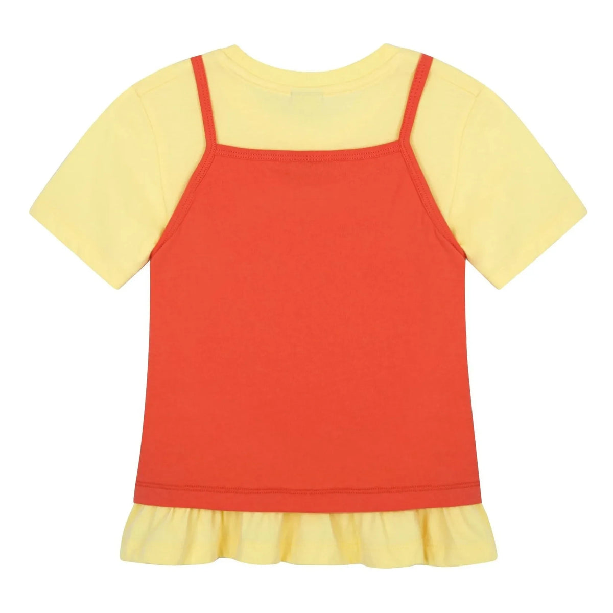 जेली मैलो - 2-इन-1 डिटैचेबल टैंक टॉप बनाना टी-शर्ट | पीला