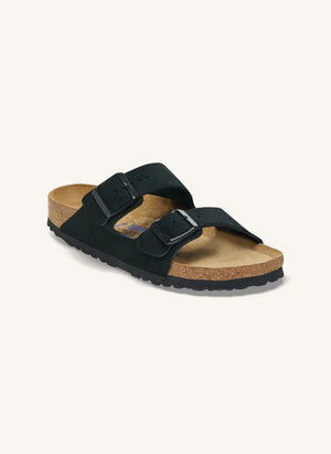 BIRKENSTOCK - Arizona SFB Süet Sandalet | Siyah