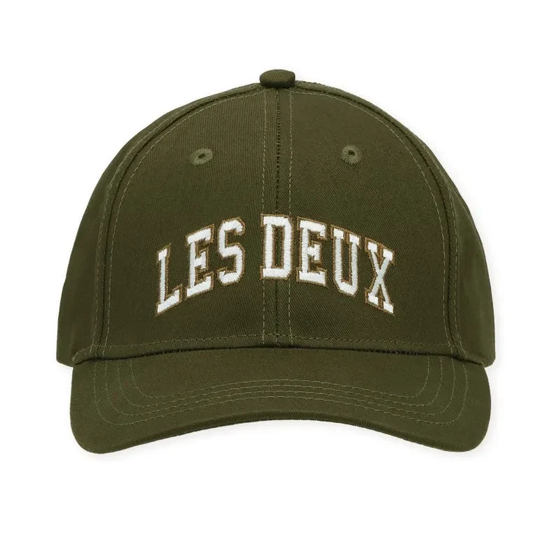 Les Deux - कॉलेज बेसबॉल टोपी: 100% जैविक कपास | खाकी