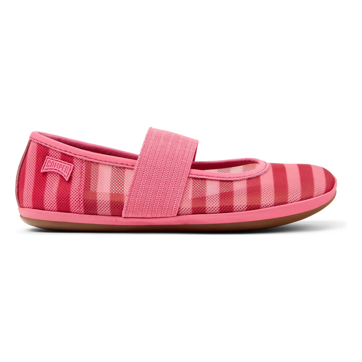 Camper - çizgili sağ balerin ayakkabıları | pembe