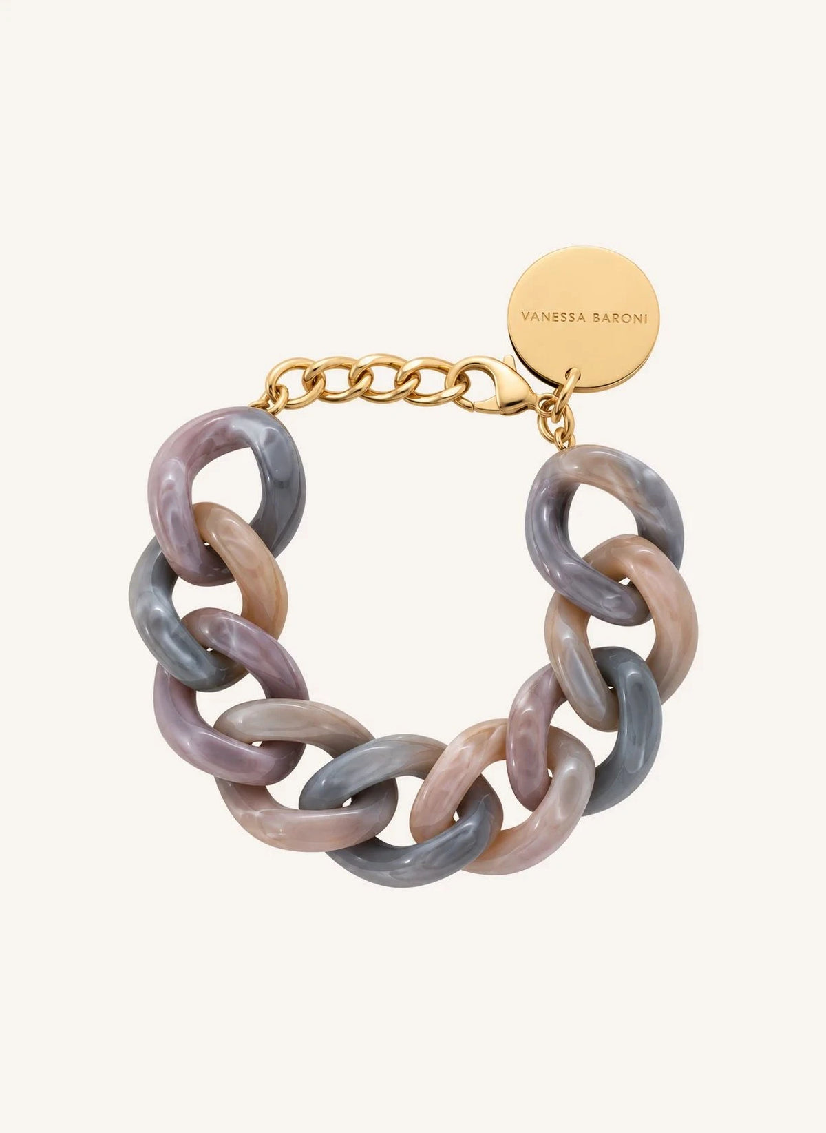 Vanessa Baroni - Flat Chain ब्रेसलेट | ग्रे