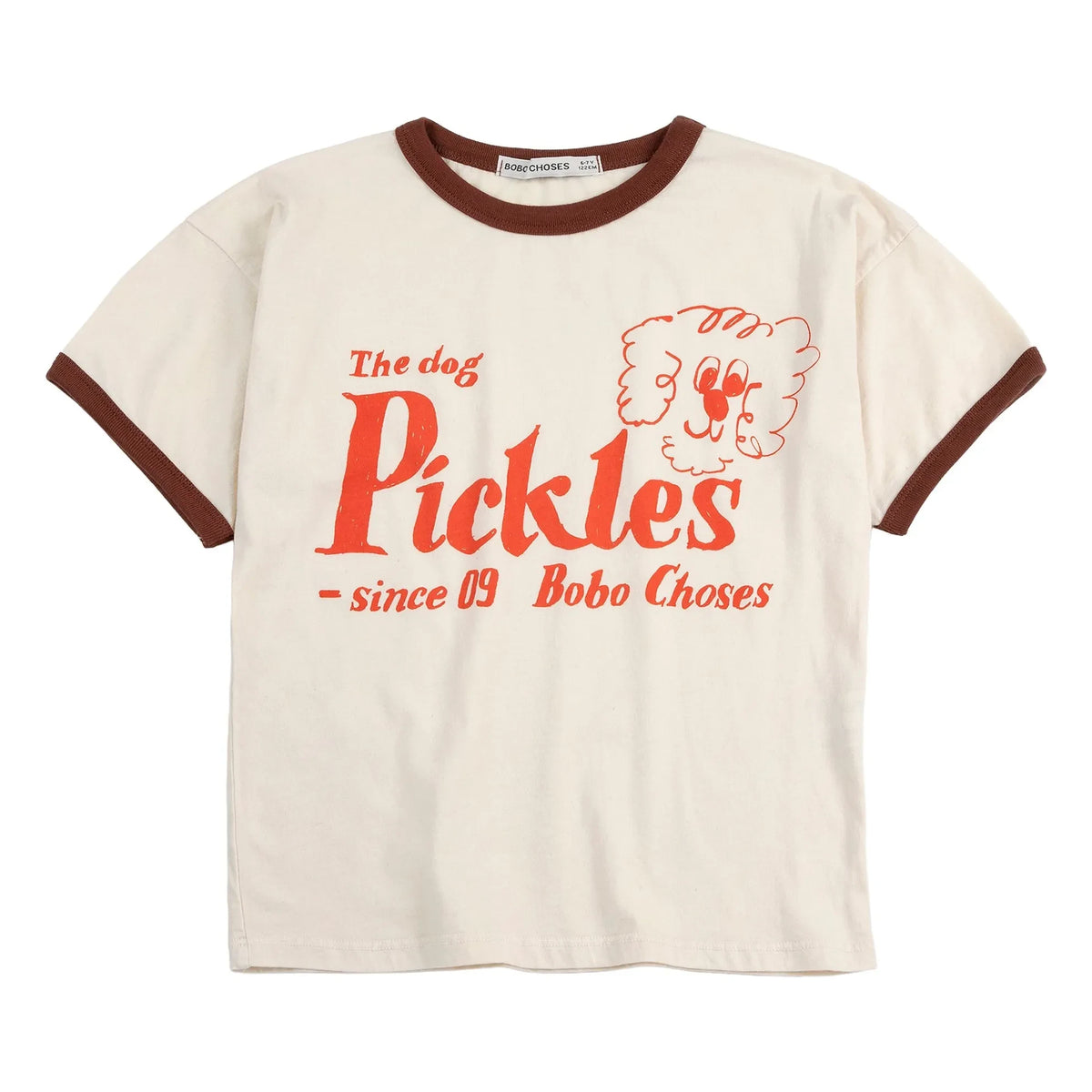 Bobo Choses - The Dog Pickles ऑर्गेनिक कॉटन टी-शर्ट | सफ़ेद