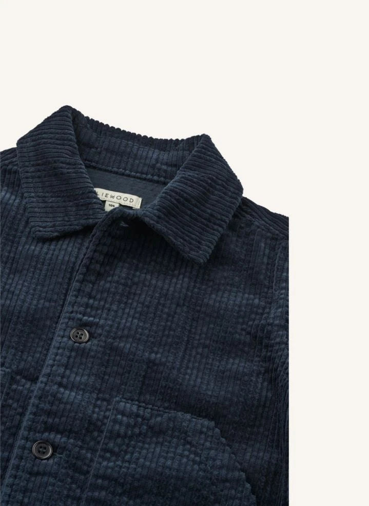 Liewood - Paulino Organik Pamuk Kadife Overshirt | Lacivert