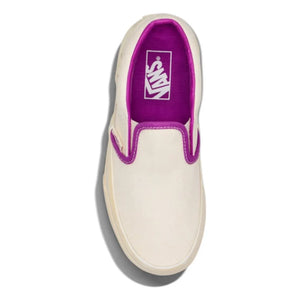 Vans - स्लिप-ऑन ग्लिटर स्पोर्ट्स शूज | सफेद