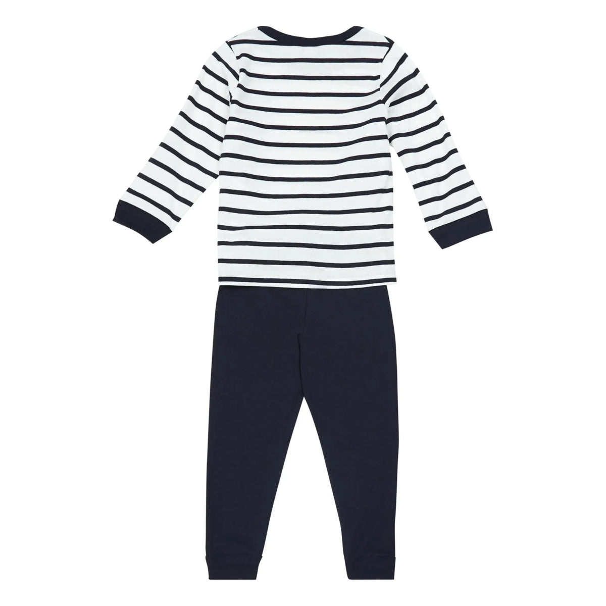 Petit Bateau - Trexo धारीदार पजामा सेट | गहरा नीला
