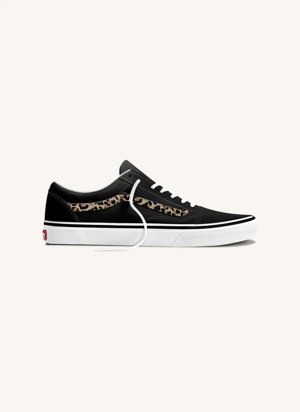 Vans - Old Skool Leopar Bağcıklı Spor Ayakkabı | Siyah