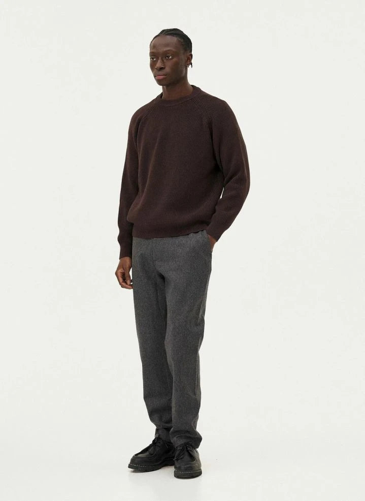 Noyoco - Oslo Sweater Merinos yün ve organik pamuk | Kahverengi