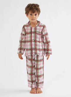 Folkloore - Tartan Pijamalar - Folkloore x Smallable | Pembe