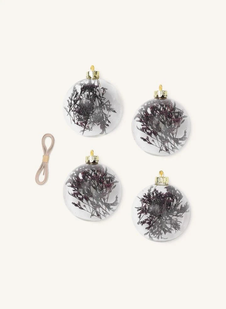 Ferm Living - Flora Cam Noel Süsleri - 4'lü Set | Erik