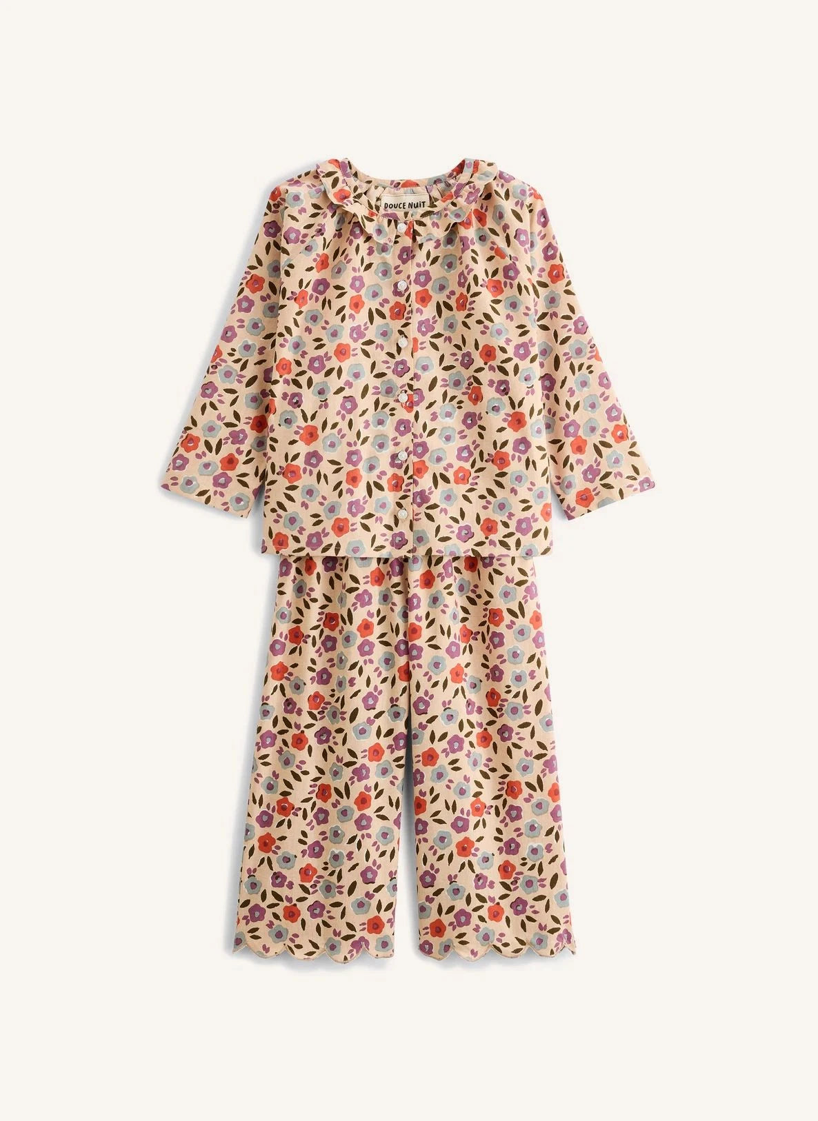 Apaches - Dunai Çiçek Desenli Pijama | Bej
