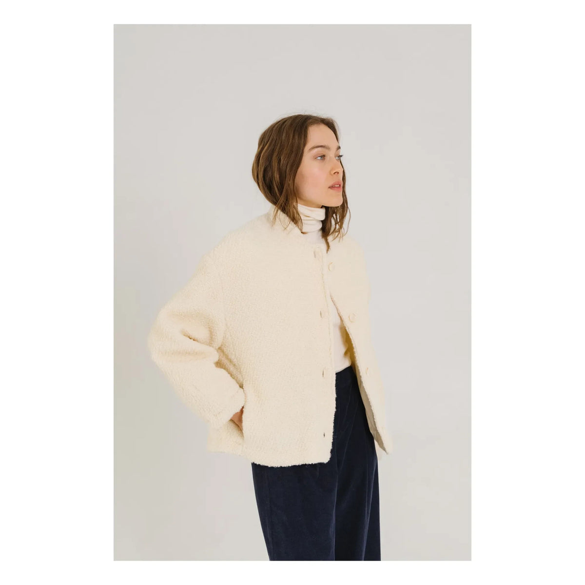 Sacrécoeur - Jay Bouclette वर्जिन वूल जैकेट | सफ़ेद