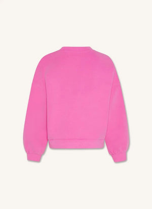 AO76 - Violetta geri dönüştürülmüş pamuklu sweatshirt | Floresan pembe