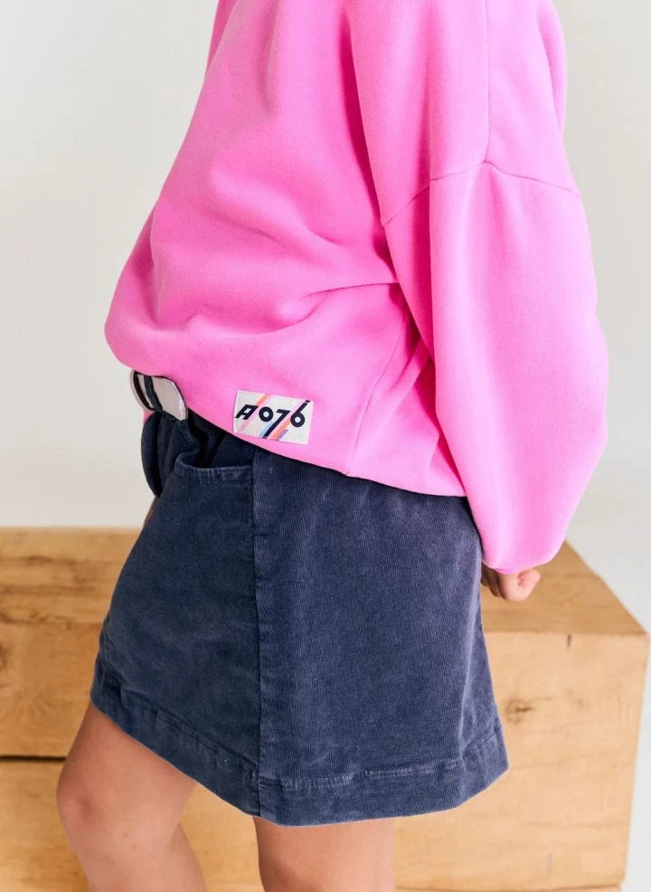 AO76 - Violetta geri dönüştürülmüş pamuklu sweatshirt | Floresan pembe