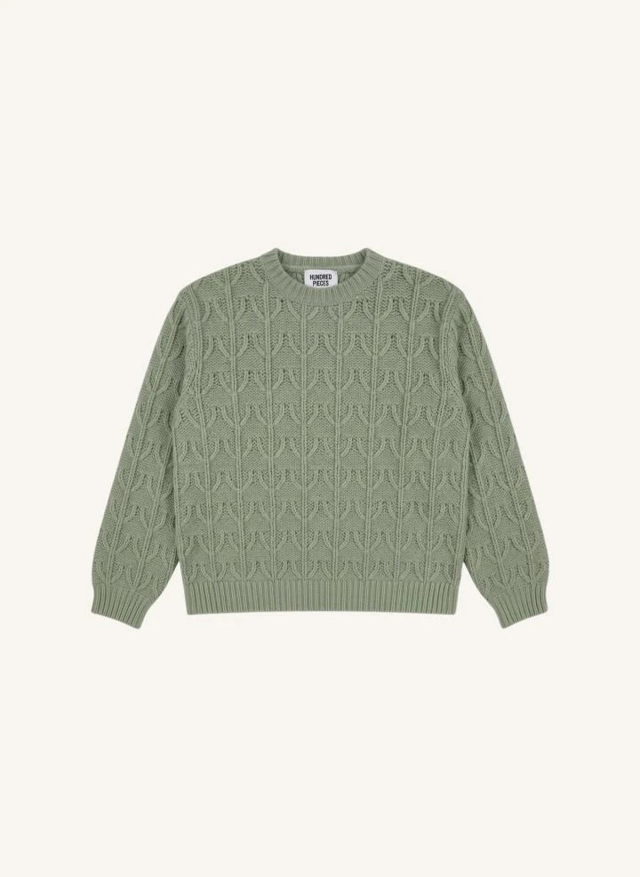 Hundred Pieces - Lacy Merino Yün Kazak | Water Green