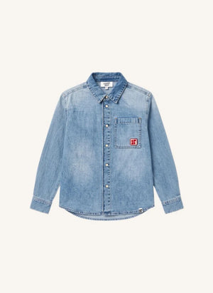 Hundred Pieces - Enzo Denim Gömlek | Açık Denim