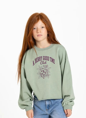 Hundred Pieces - Belmont Blueberry Organik Pamuk Sweatshirt | Yeşil