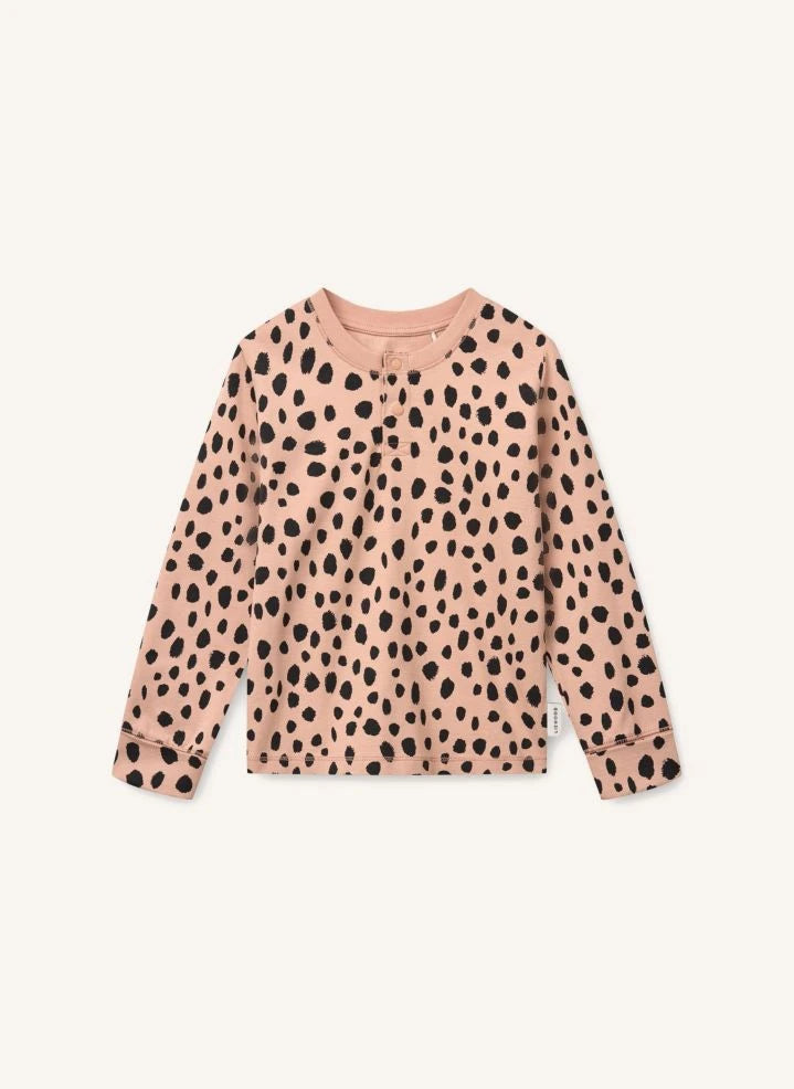 Liewood - Wilhelm Leopard Organik Pamuklu Pijama | Pembe