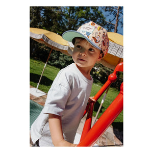 Hello Hossy - बेसबॉल पार्टी कर्व्ड विज़र कैप रीसायकल फाइबर | नीला
