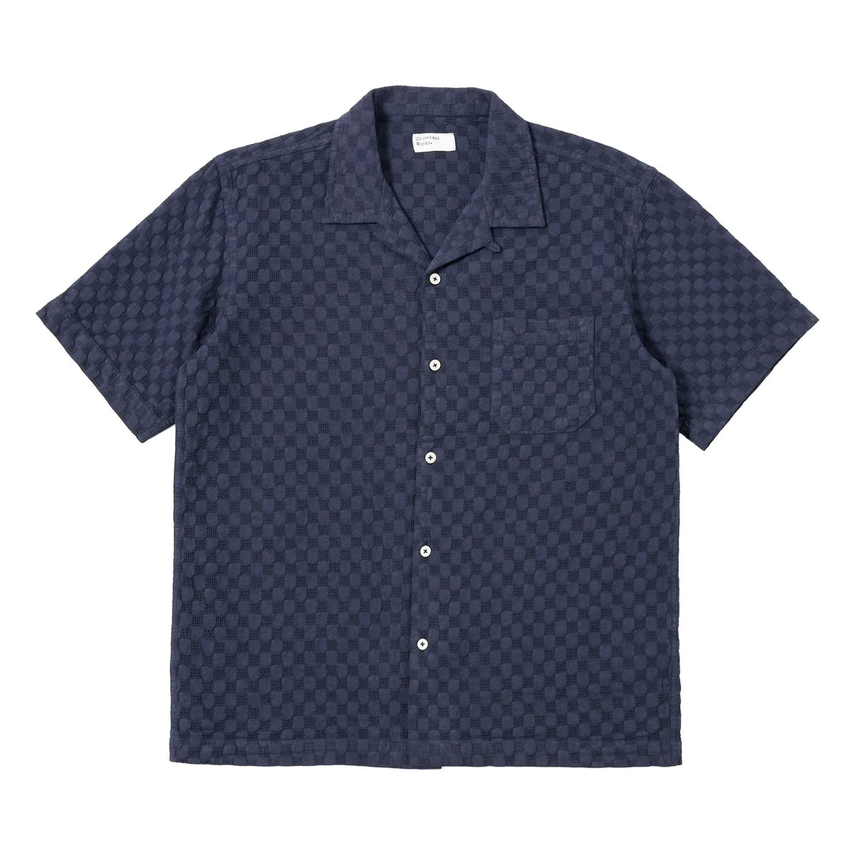 Universal Works - Chemise Road Gömlek Nokta Waffle | Lacivert