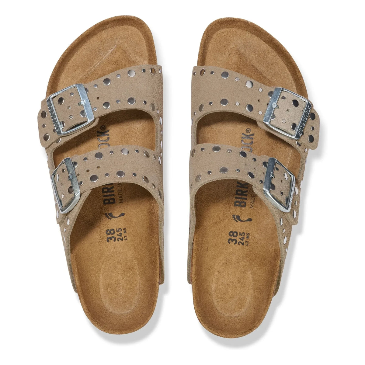 BIRKENSTOCK - एरिज़ोना रिवेटेड सैंडल स्वीडन | टूप ब्राउन