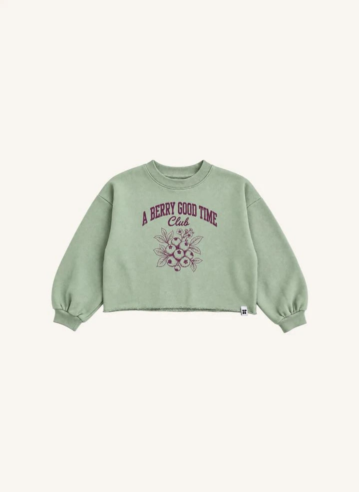 Hundred Pieces - Belmont Blueberry Organik Pamuk Sweatshirt | Yeşil