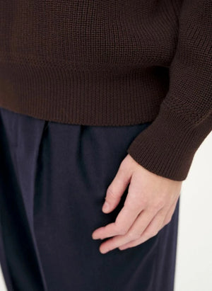 Noyoco - Oslo Sweater Merinos yün ve organik pamuk | Kahverengi