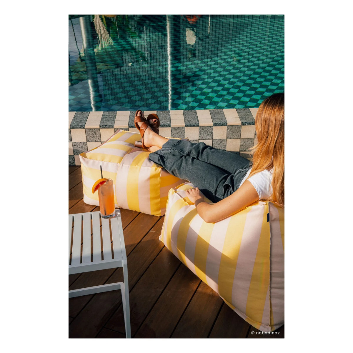 Nobodinoz - लेन्नी आउटडोर बीन बैग | पीला
