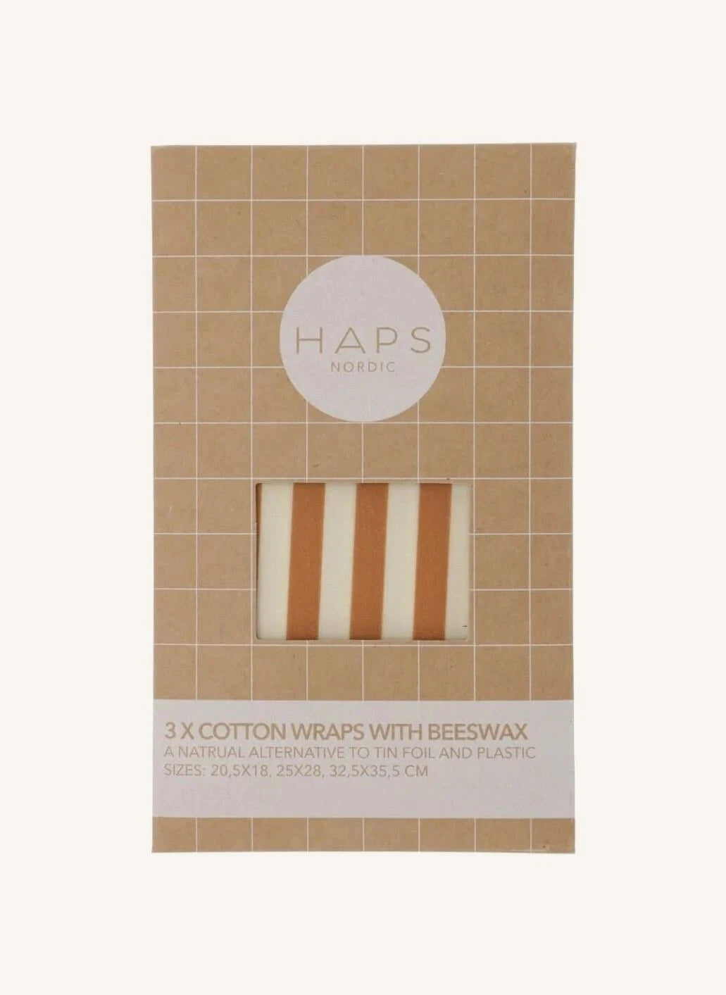 Haps Nordic - Arı Balmumu Gıda Örtüleri - 3'lü Set | Terracotta
