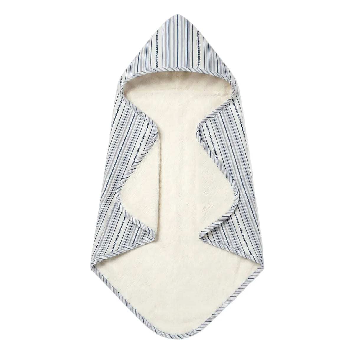 Editions Aimable - Charles बाथ केप | Azure Stripes पोप्लिन