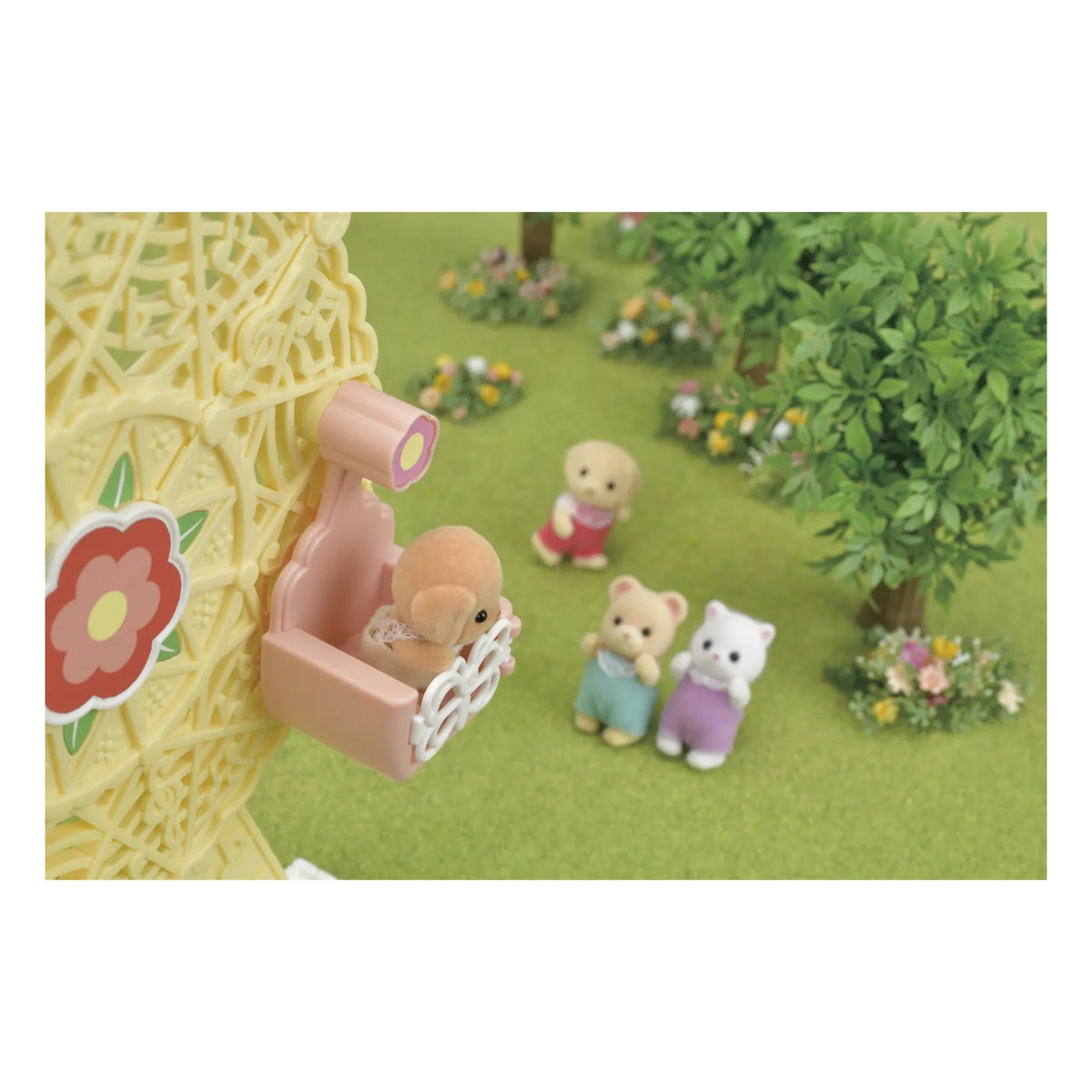 Sylvanian Families - फेरिस व्हील और बेबी पूडल खिलौना