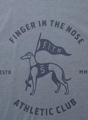 Finger in the nose - King Athletic Club Organik Pamuk Tişört | Gri Mavi