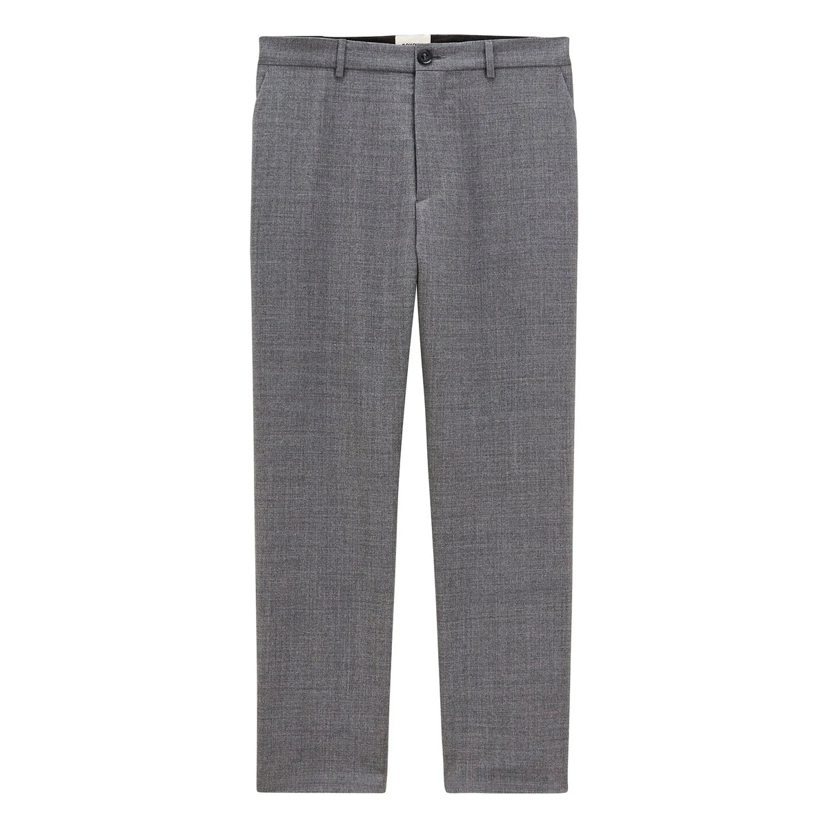 Noyoco - Düz paça yün pantolon | Koyu gri