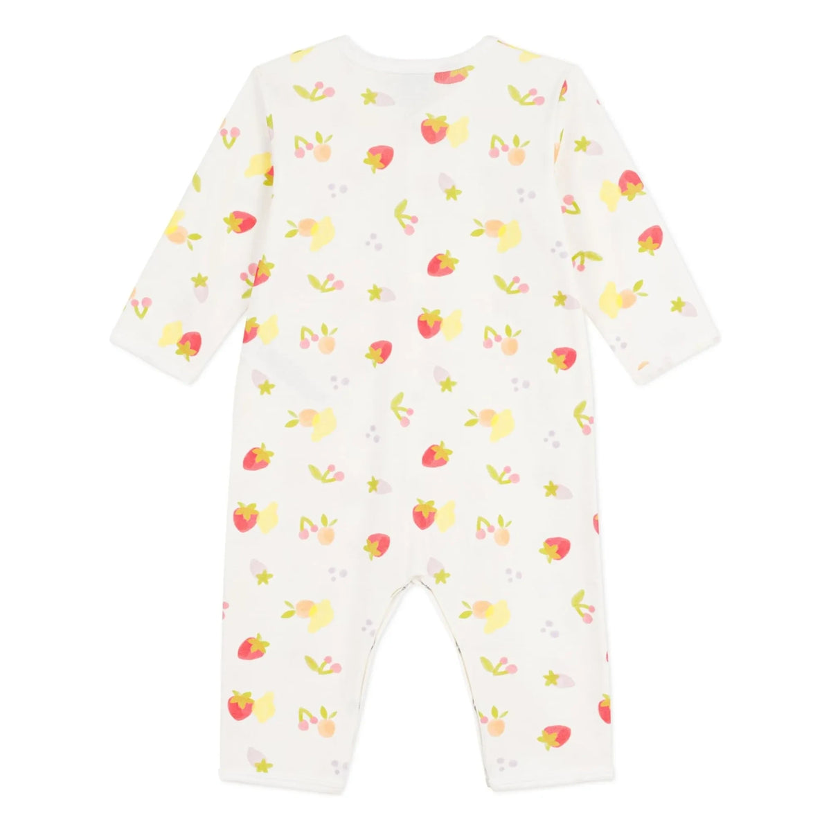 Petit Bateau - स्लीपिंग बैग अच्छी तरह से फिट होने वाला फ्रूटी ऑर्गेनिक कॉटन | सफेद