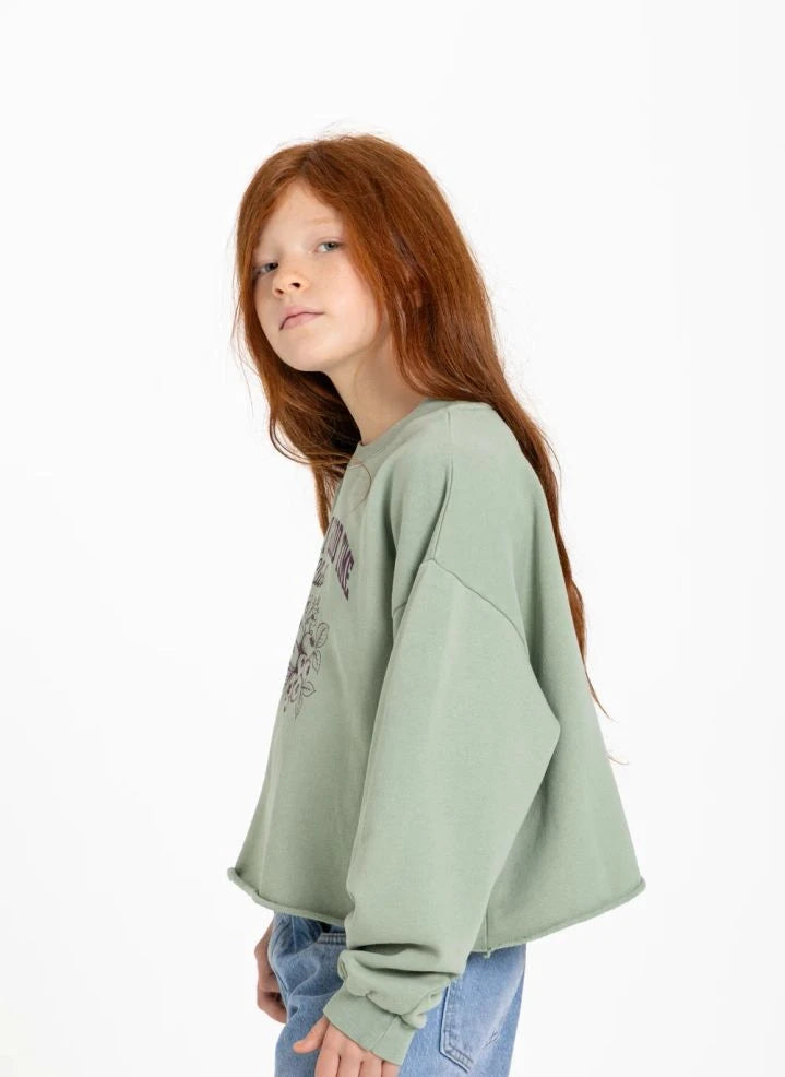 Hundred Pieces - Belmont Blueberry Organik Pamuk Sweatshirt | Yeşil