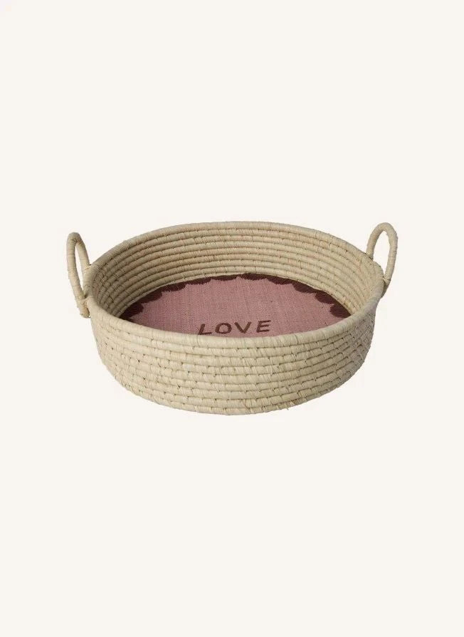 Rice - "Love" Rafya Saklama Sepeti
