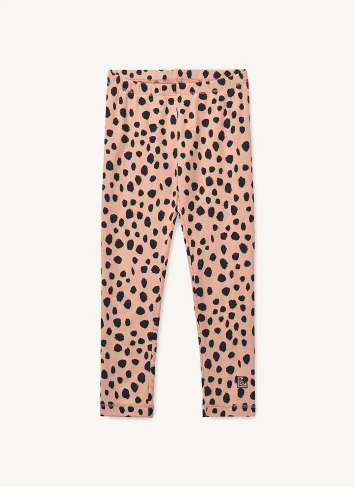 Liewood - Marien Leopard Organik Pamuklu Fitilli Tayt | Soluk Pembe