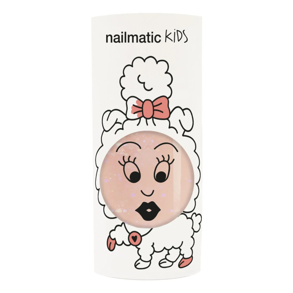 Nailmatic Kids - पीच ग्लिटर नेल पॉलिश - 8 मिली | पीच