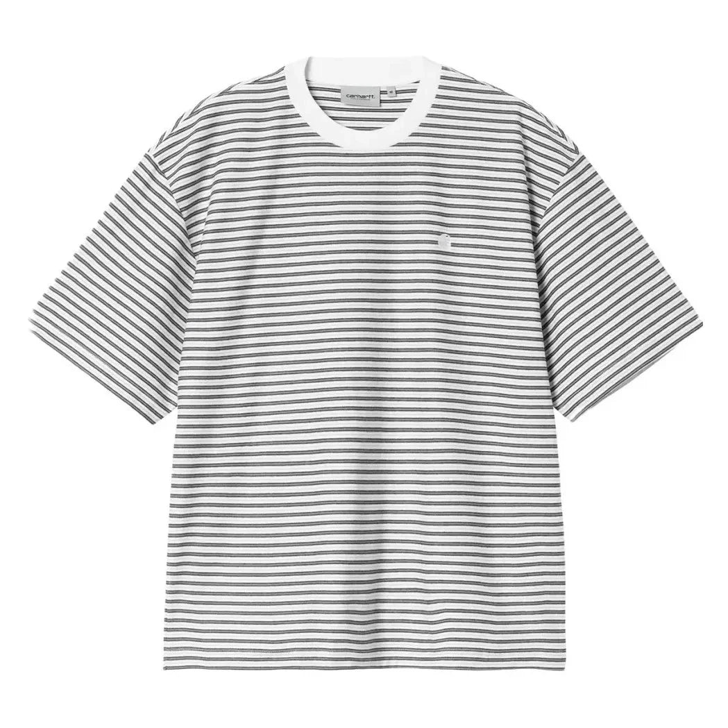 Carhartt WIP - Dupree धारीदार सूती टी-शर्ट | वर्ट लिचेन