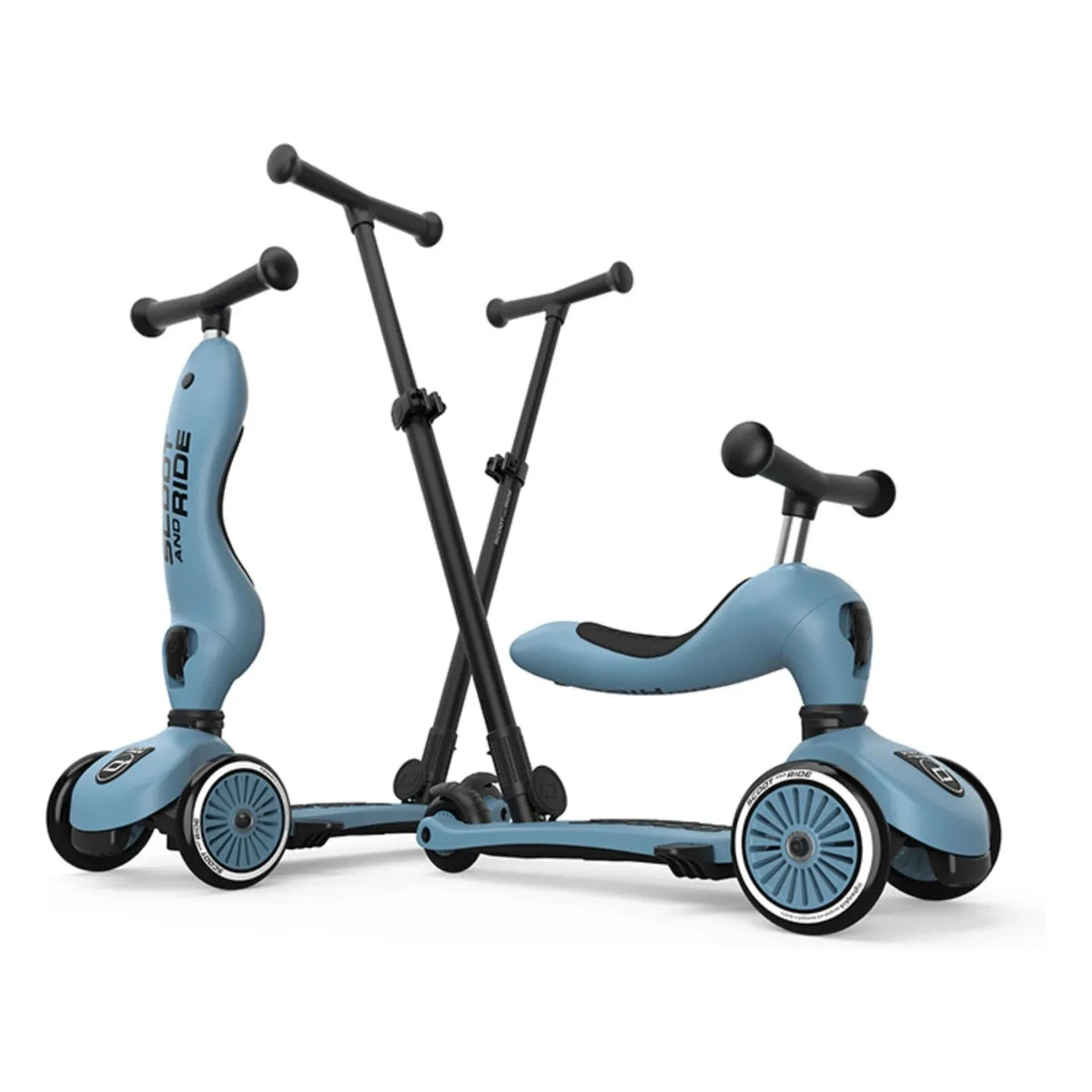 Scoot & Ride - Highwaykick 1 Push&Go इवोल्यूशनरी स्कूटर | नीला