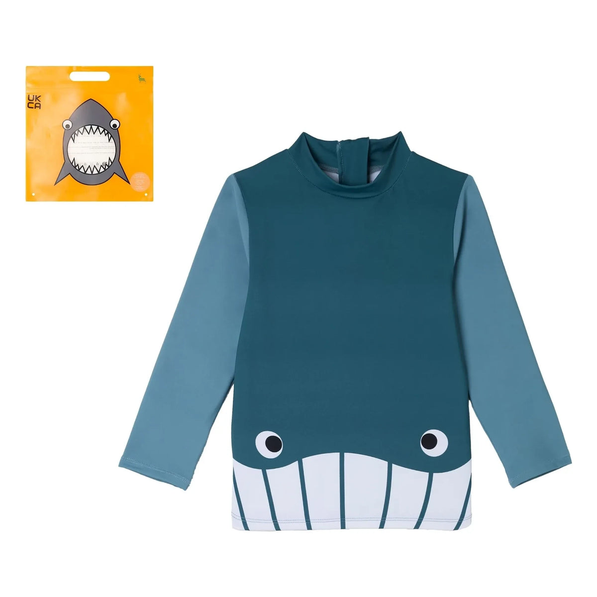 Stella McCartney Kids - व्हेल यूवी प्रोटेक्टेड टी-शर्ट | नीला